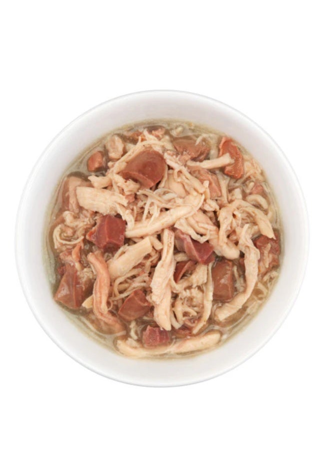 Schesir After Dark Wet Cat Food for Adult Cats – Shredded Chicken with Duck – Grain-Free High-Protein Formula – 480 g (6 x 80 g Cans) - Image 2